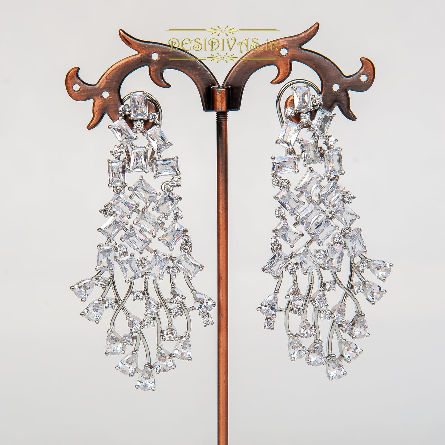 Sparky Fine CZ Swarovski Multi Stone Dangler Earring