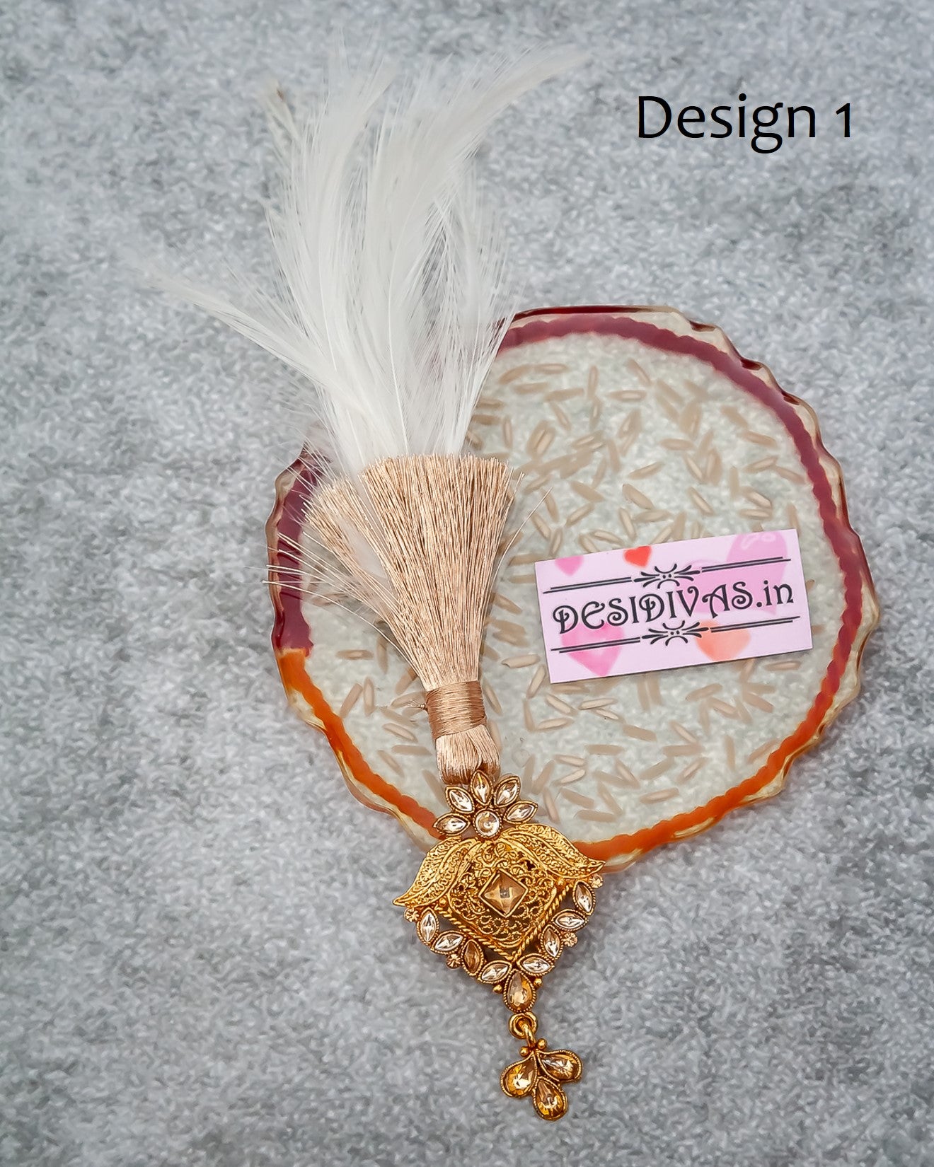 Kundan Kalangi/Kalgi for Men's Safa/Groom Pagdi/Dastar jewel/Gold Plated Kalgi for Grooms with Feather