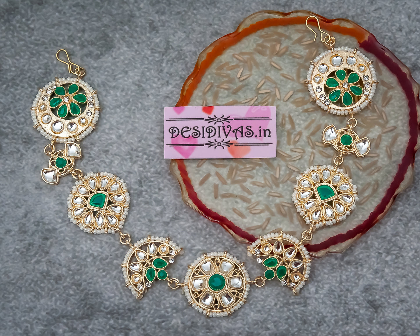 Elegant petite Kundan Pearl Sheesh Phool Mathapatti Head Band/Indian Bridal Jewelry