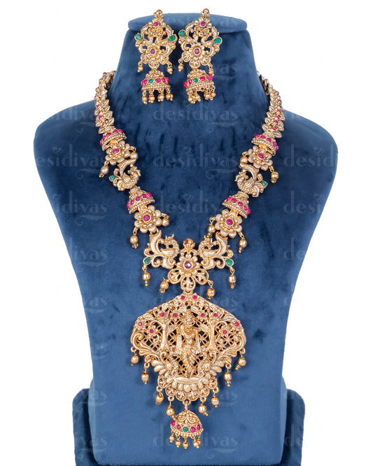 Elegant Lord Krishna Temple Necklace Set