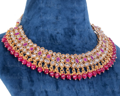 Premium Quality Reverse AD Necklace Set