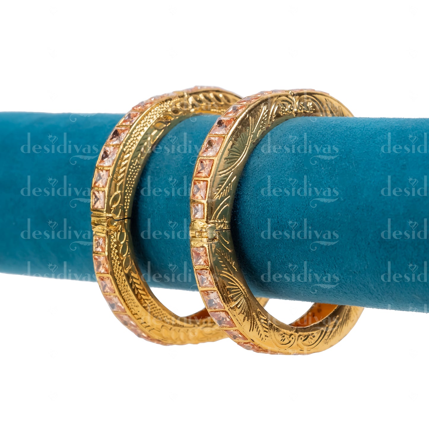 CZ Golden Openable Bangles