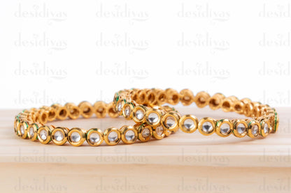 Golden Kundan Bangles