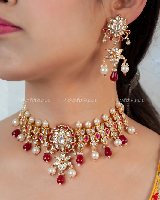 Premium Quality Kundan Polki Necklace set