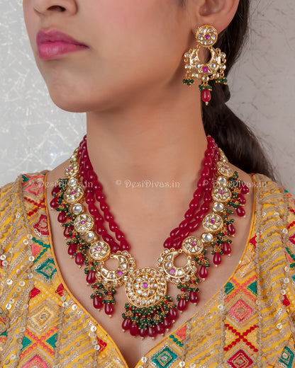 ''Glory'' Premium Quality Kundan Polki Necklace set