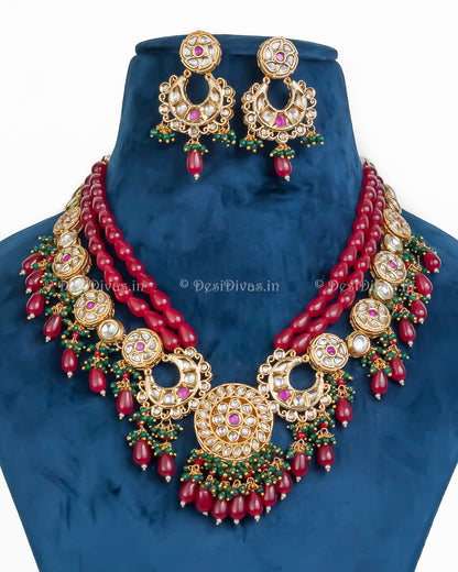 ''Glory'' Premium Quality Kundan Polki Necklace set