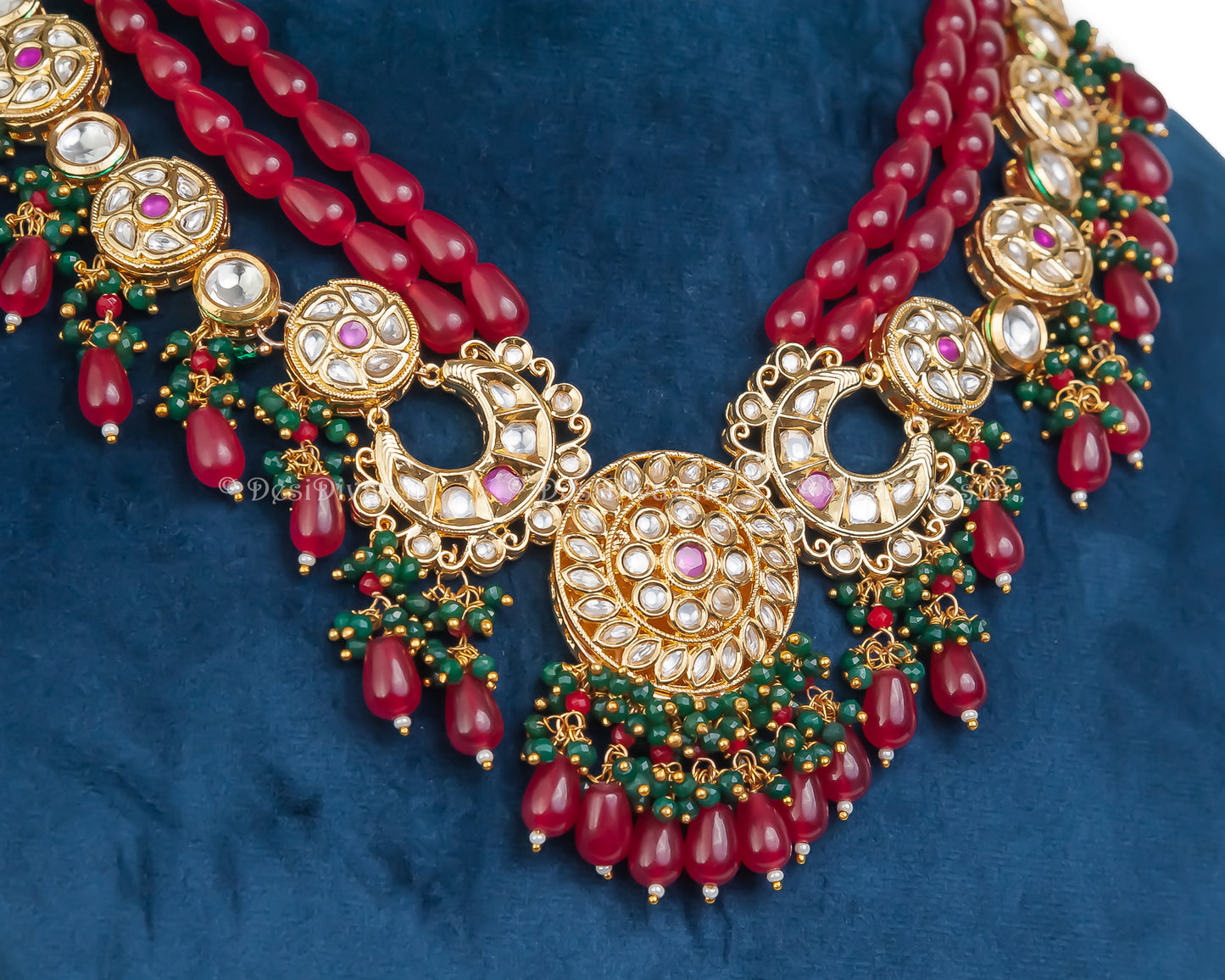 ''Glory'' Premium Quality Kundan Polki Necklace set