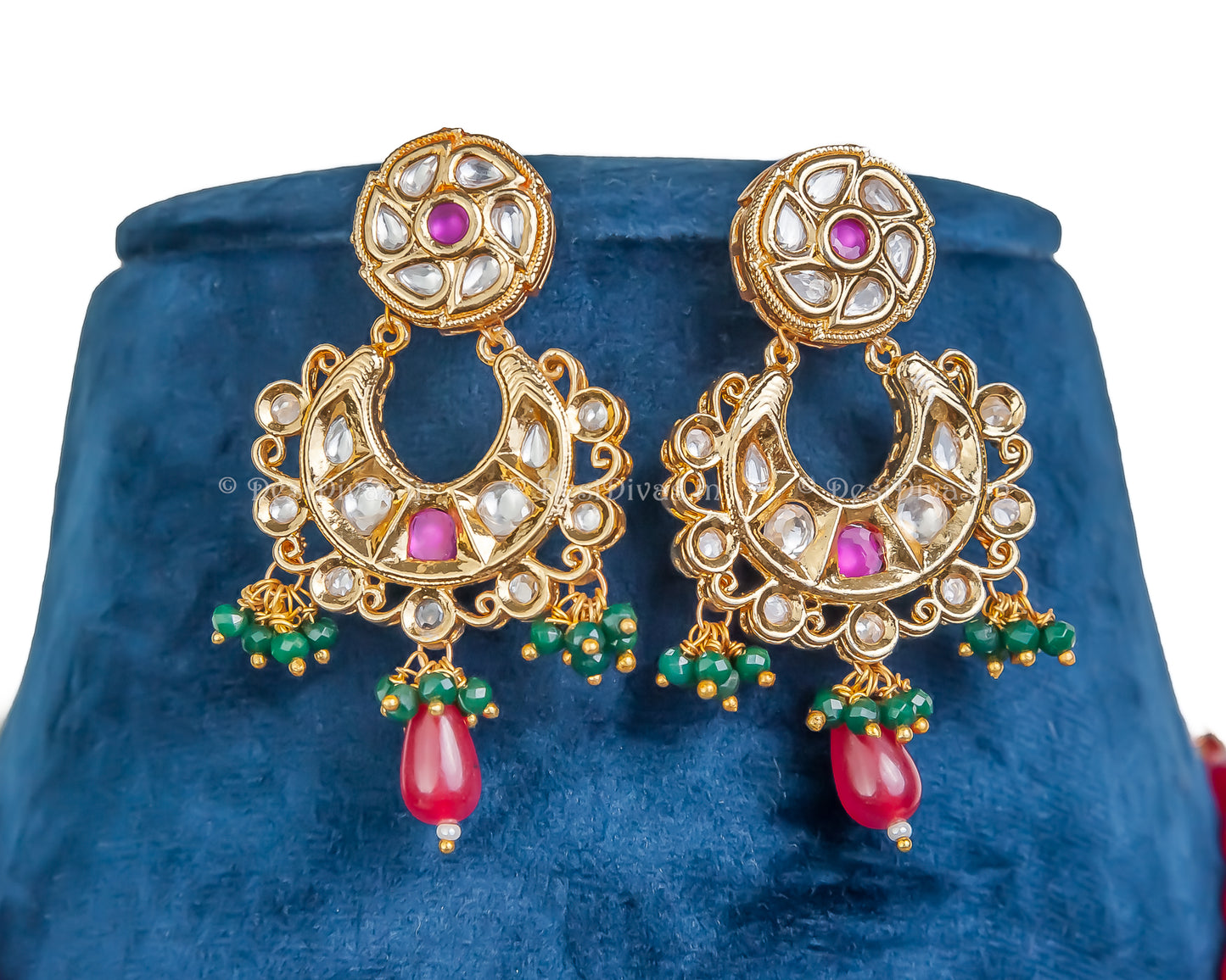 ''Glory'' Premium Quality Kundan Polki Necklace set