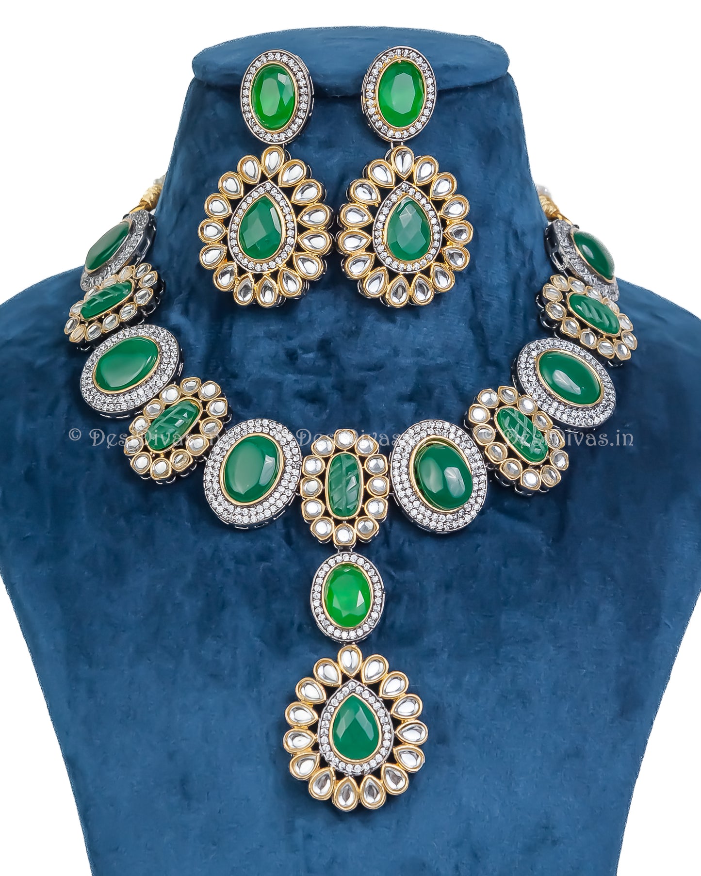 ''Glory'' Premium Quality Kundan Polki Necklace set