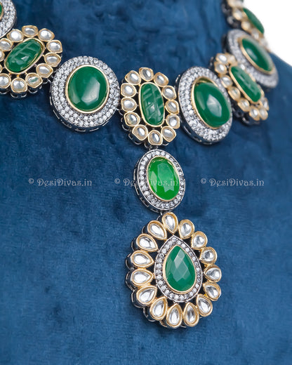 ''Glory'' Premium Quality Kundan Polki Necklace set