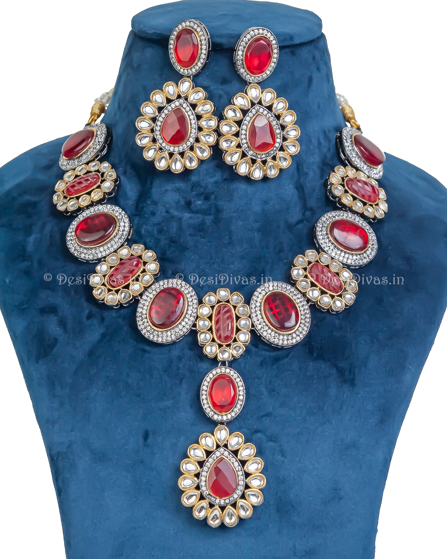 ''Glory'' Premium Quality Kundan Polki Necklace set