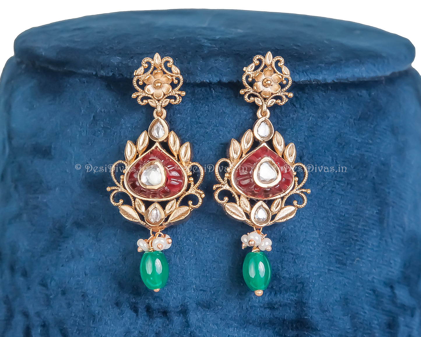 ''CHAKORI'' Nau Ratan Kundan Polki Necklace Set