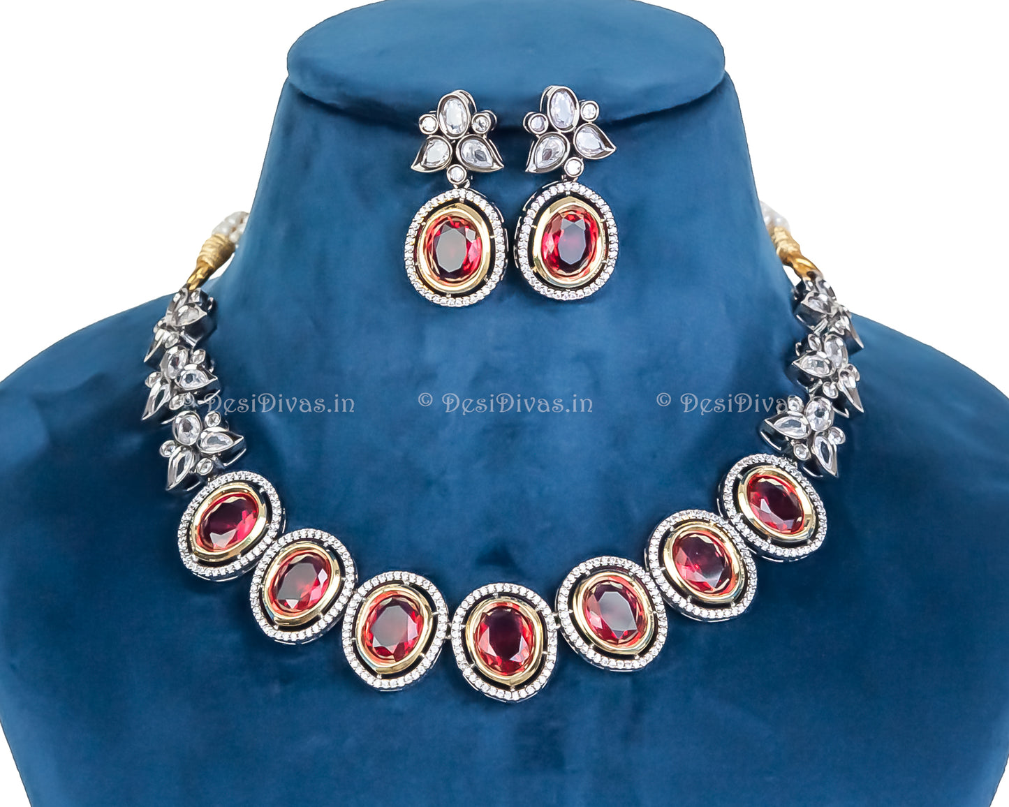 ''Glory'' Premium Quality Kundan Polki Necklace set