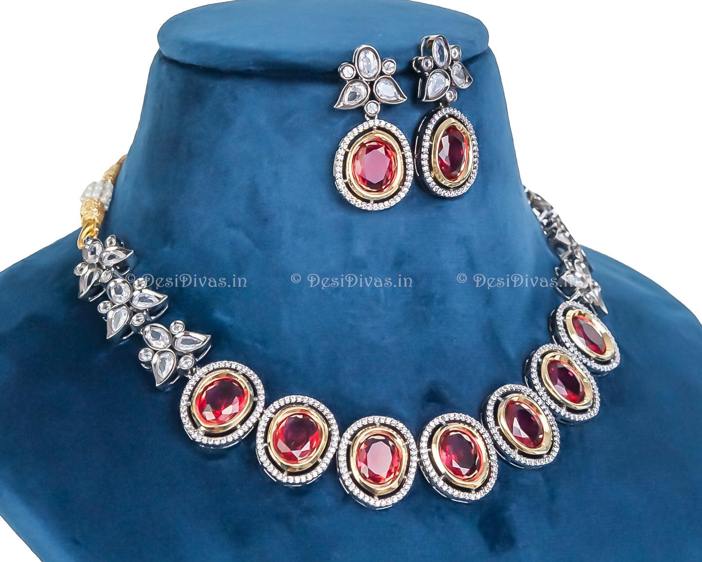 ''Glory'' Premium Quality Kundan Polki Necklace set