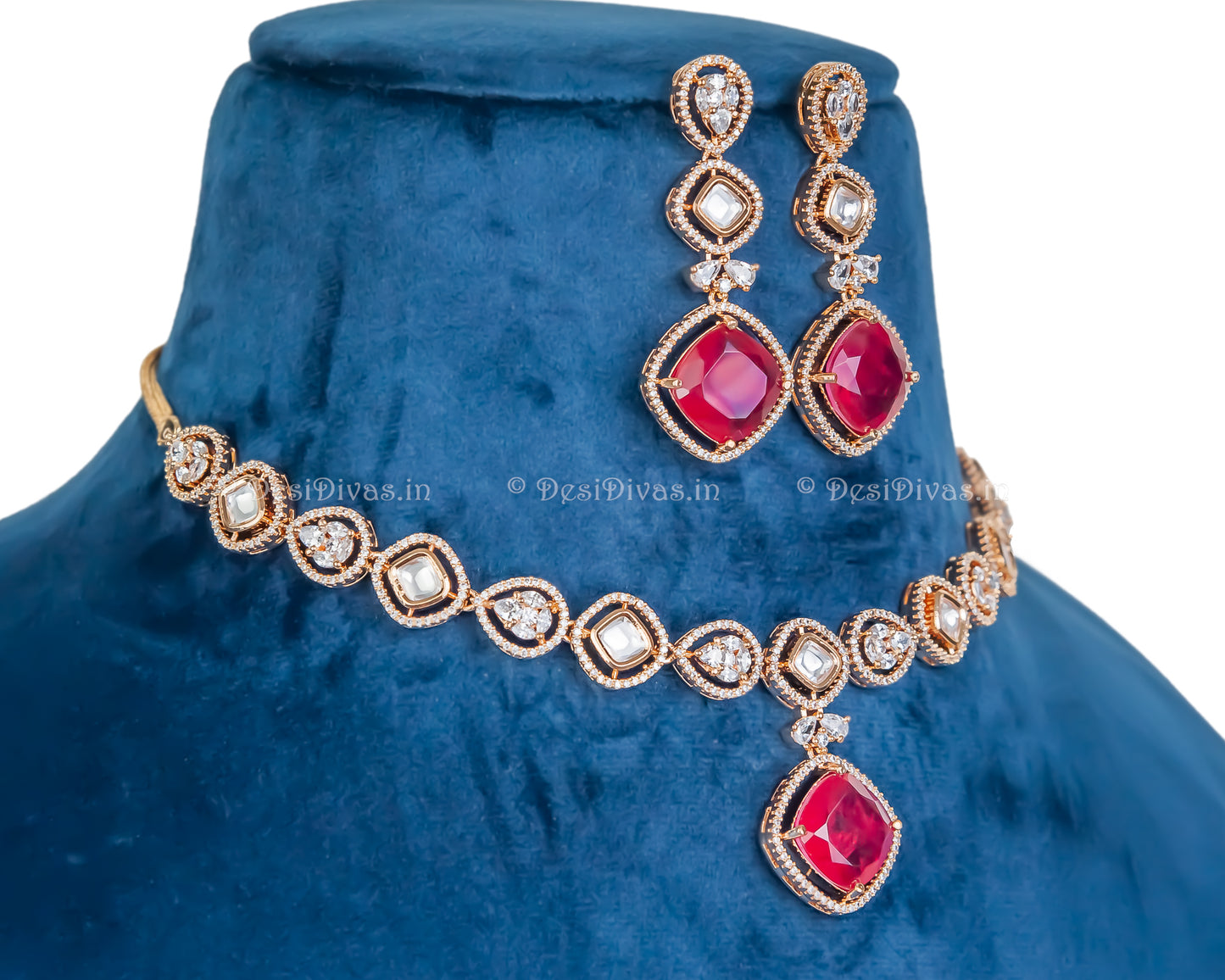 ''Glory'' Premium Quality Kundan Polki Necklace set