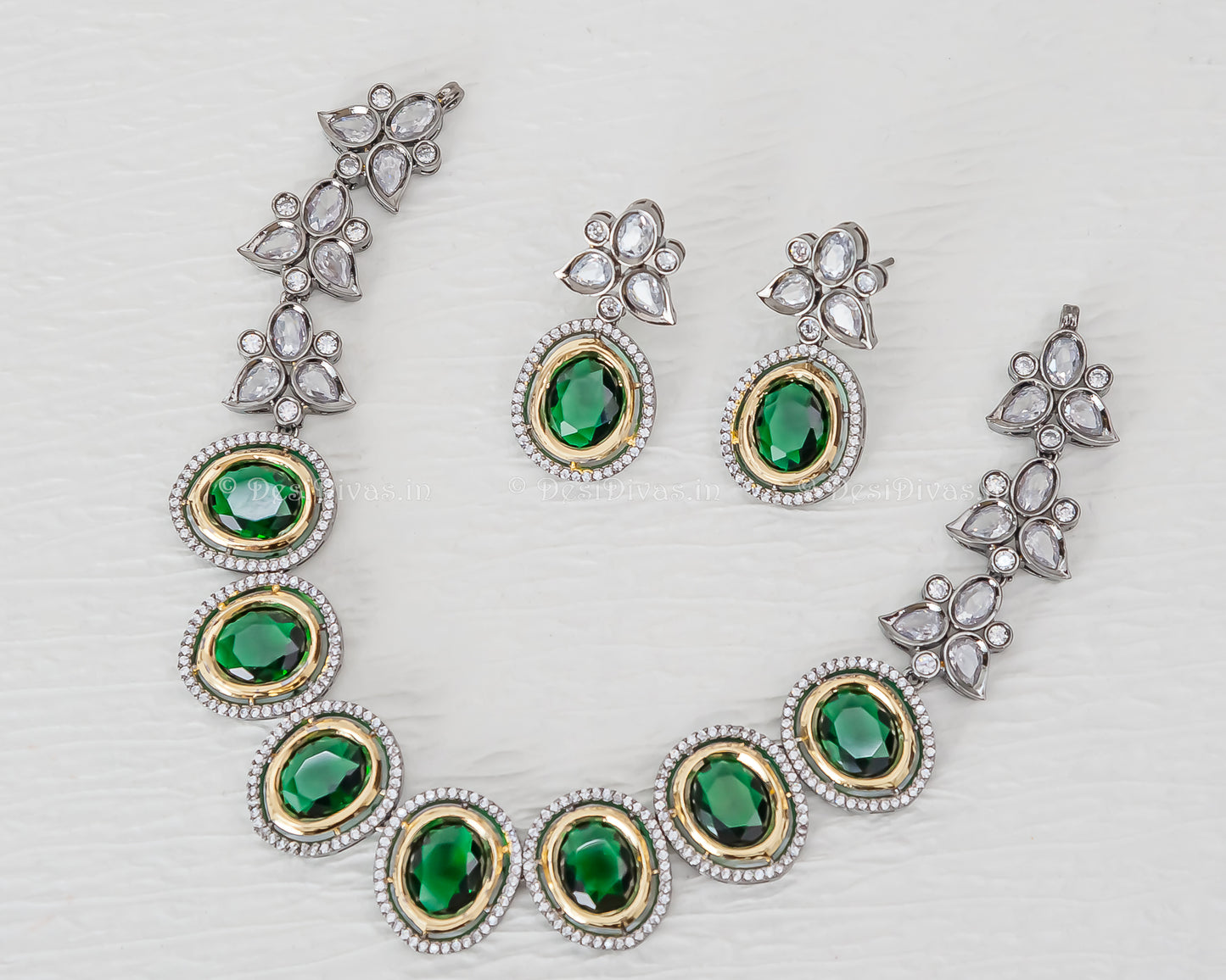 ''Glory'' Premium Quality Kundan Polki Necklace set