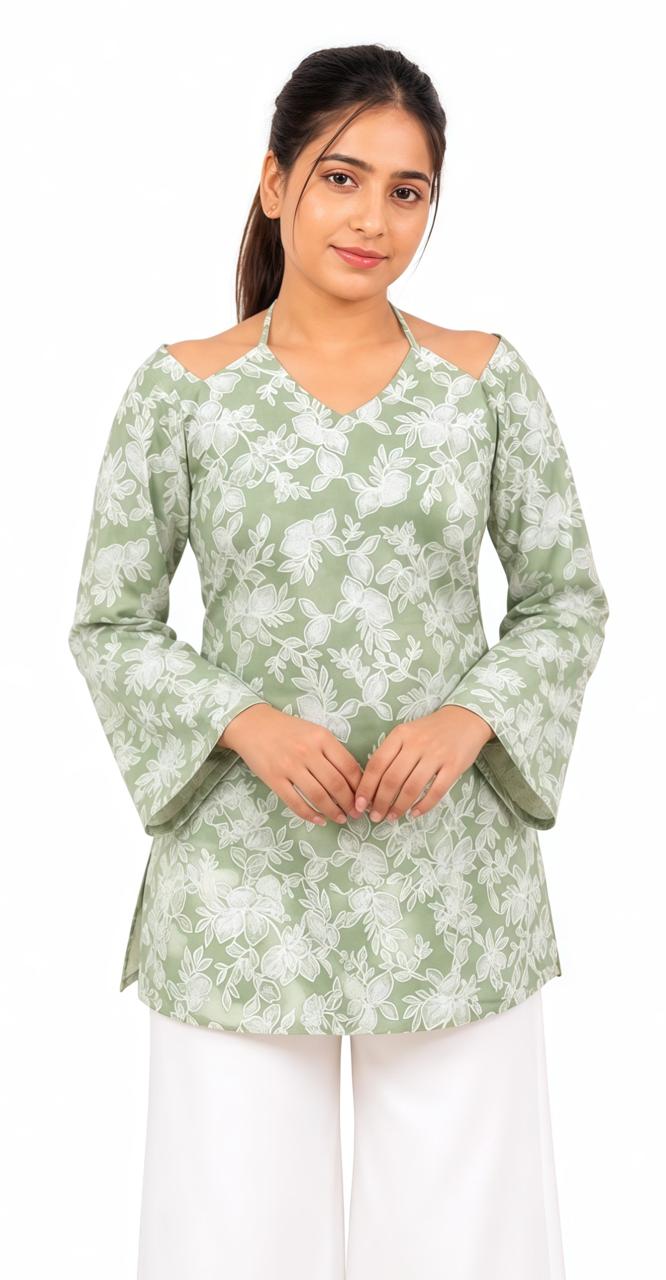 Evergreen Aesthetic Kurti Set 🎀💚