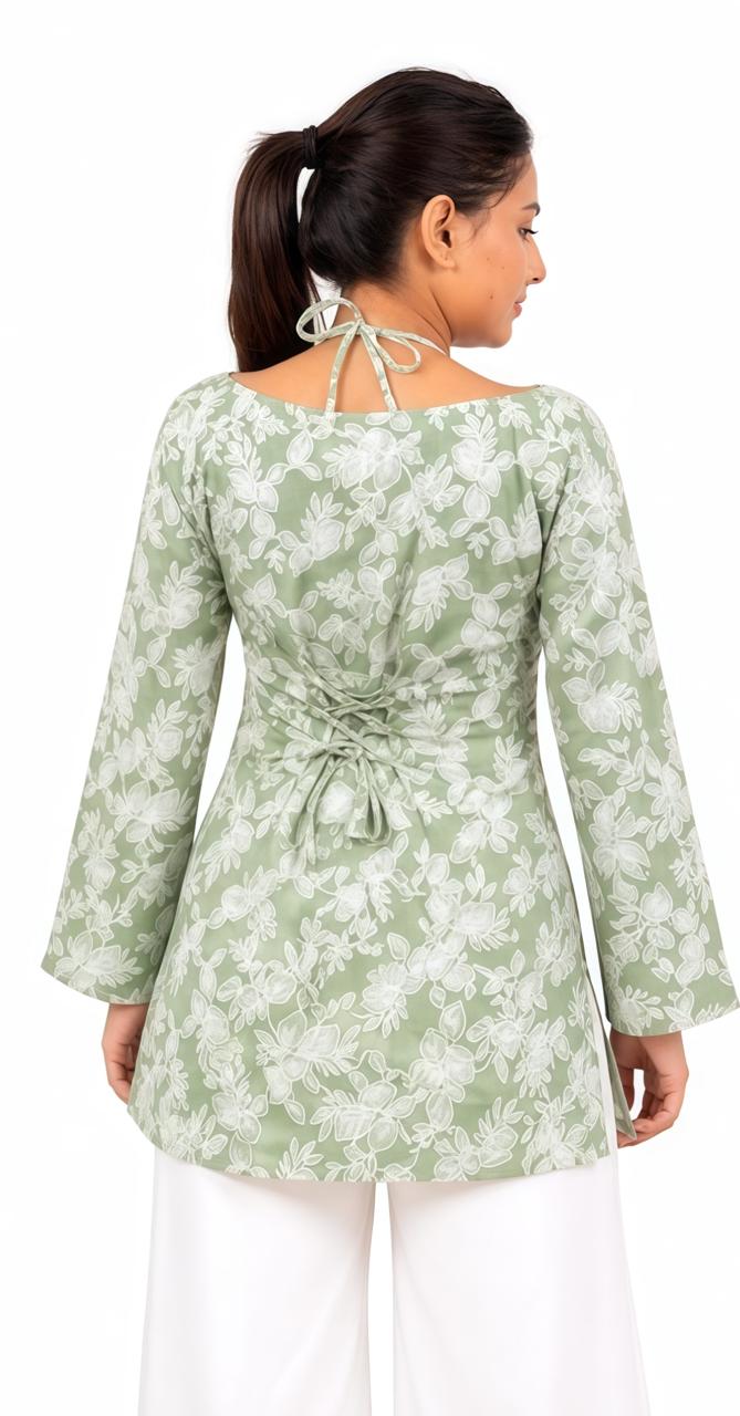 Evergreen Aesthetic Kurti Set 🎀💚