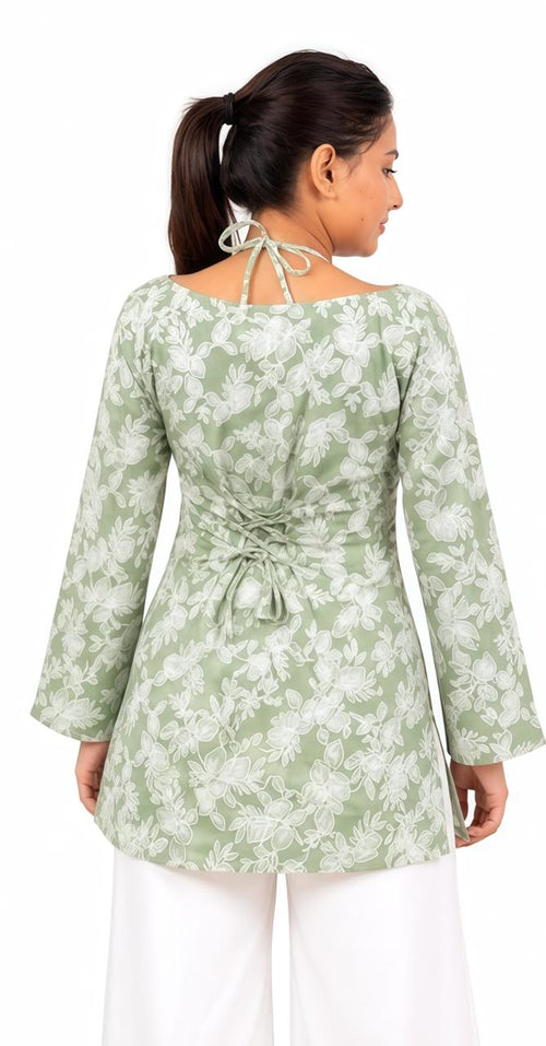 Evergreen Aesthetic Kurti Set 🎀💚