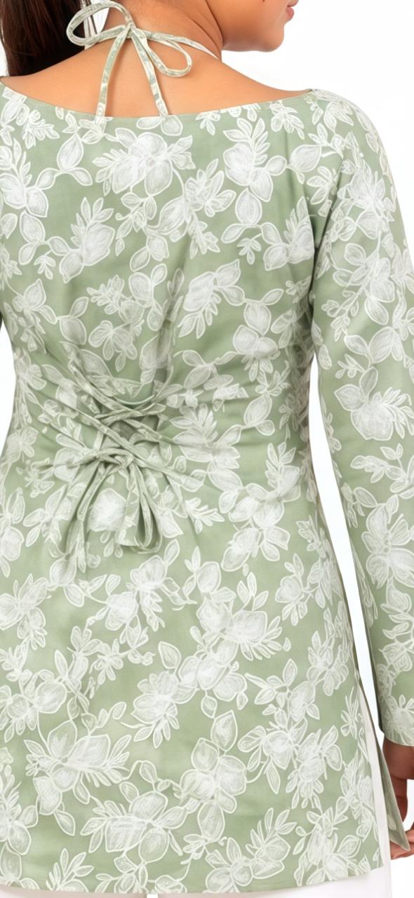 Evergreen Aesthetic Kurti Set 🎀💚