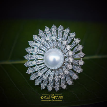 Sparky Pearl Fine Diamond Ring