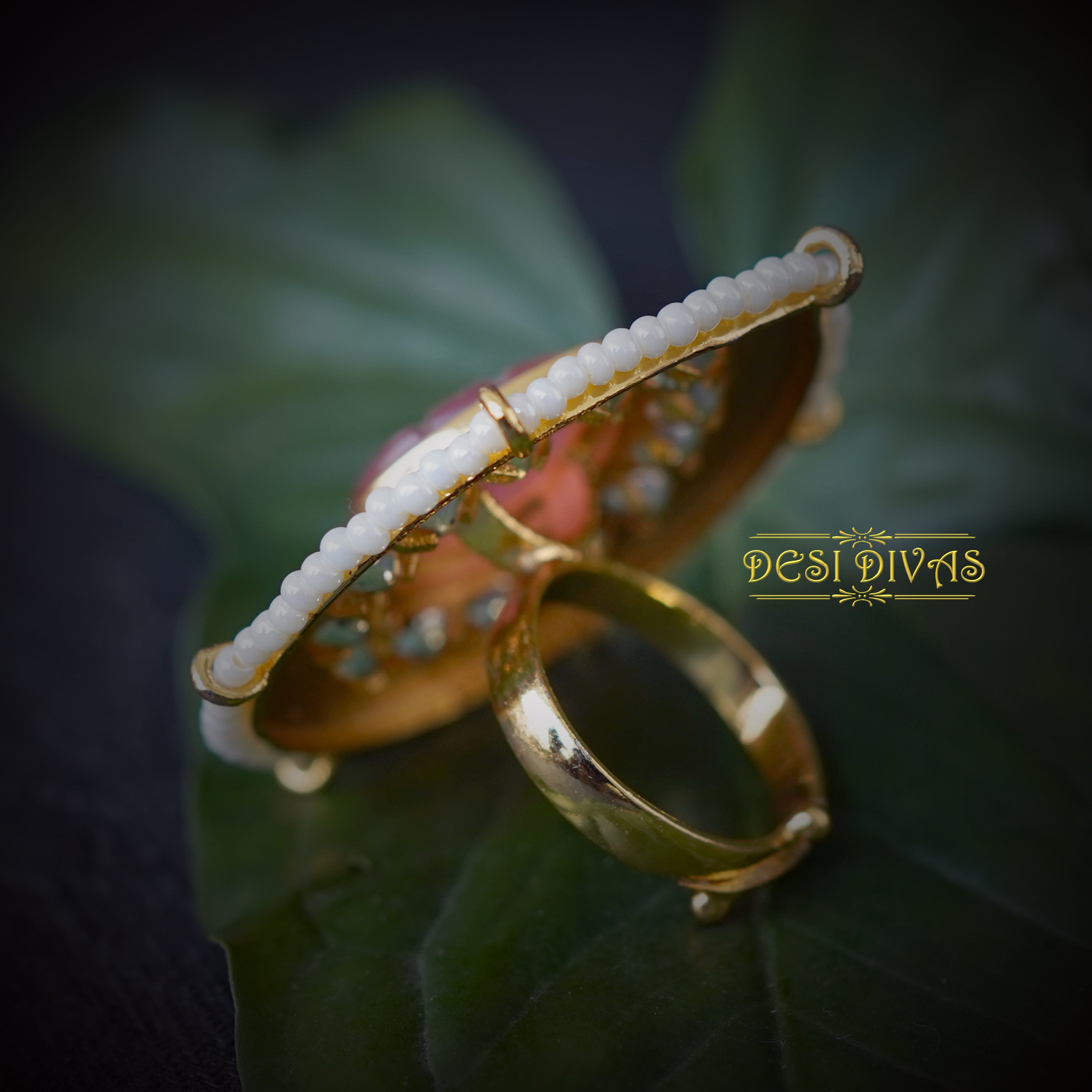 14k Solid Gold Dainty Leaf Ring, Real Gold Vine Leaf Ring, Floral Desi –  Selanica