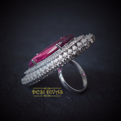 Stunning Fine American Diamond Cocktail Ring