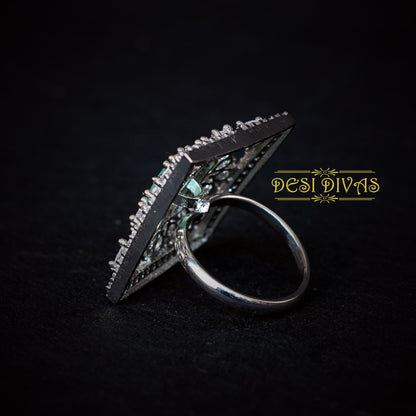 Mint Green Stunning CZ Diamond Ring