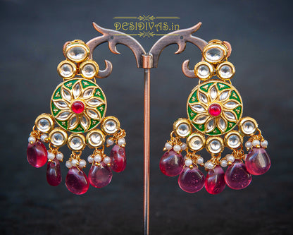 ''Glory'' Premium Quality Kundan Polki Necklace set