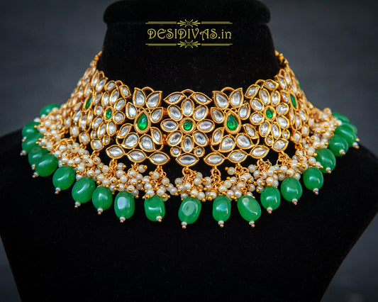 ''Hiraav'' Tyaani Kundan Inspired kundan Polki Chokar set