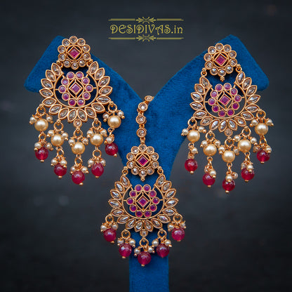 Premium Quality Reverse AD Gold Plating chokar Necklace Set