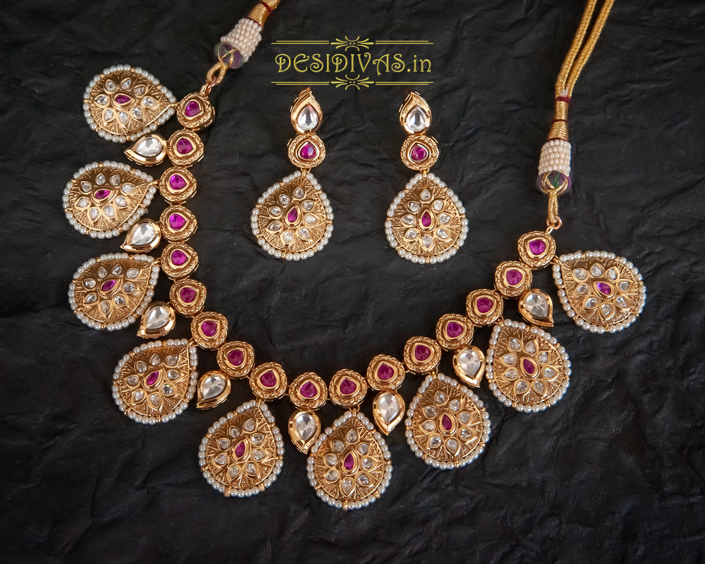 ''Glory'' Tyaani inspired kundan Polki Necklace set