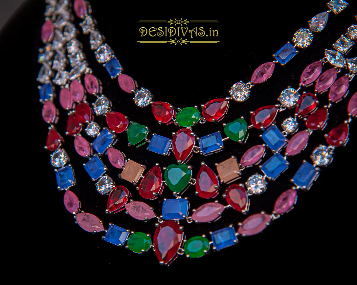 ''Ignite Your Dream'' Stunning Swarovski Multi Doublet Stone Necklace Set