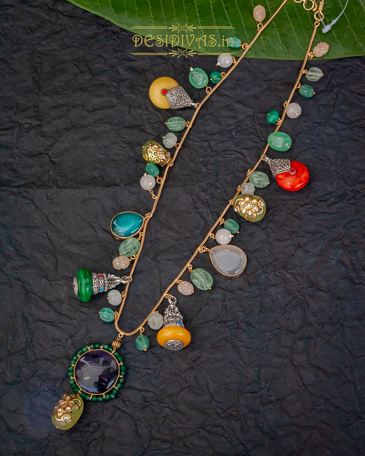 Luxurious Collector multi color hand crafted Beads Necklace