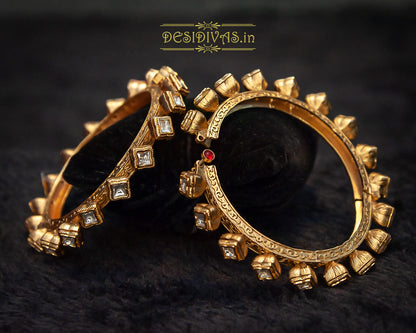 Traditional Padmavati Rajwadi Polki Kada Bangle