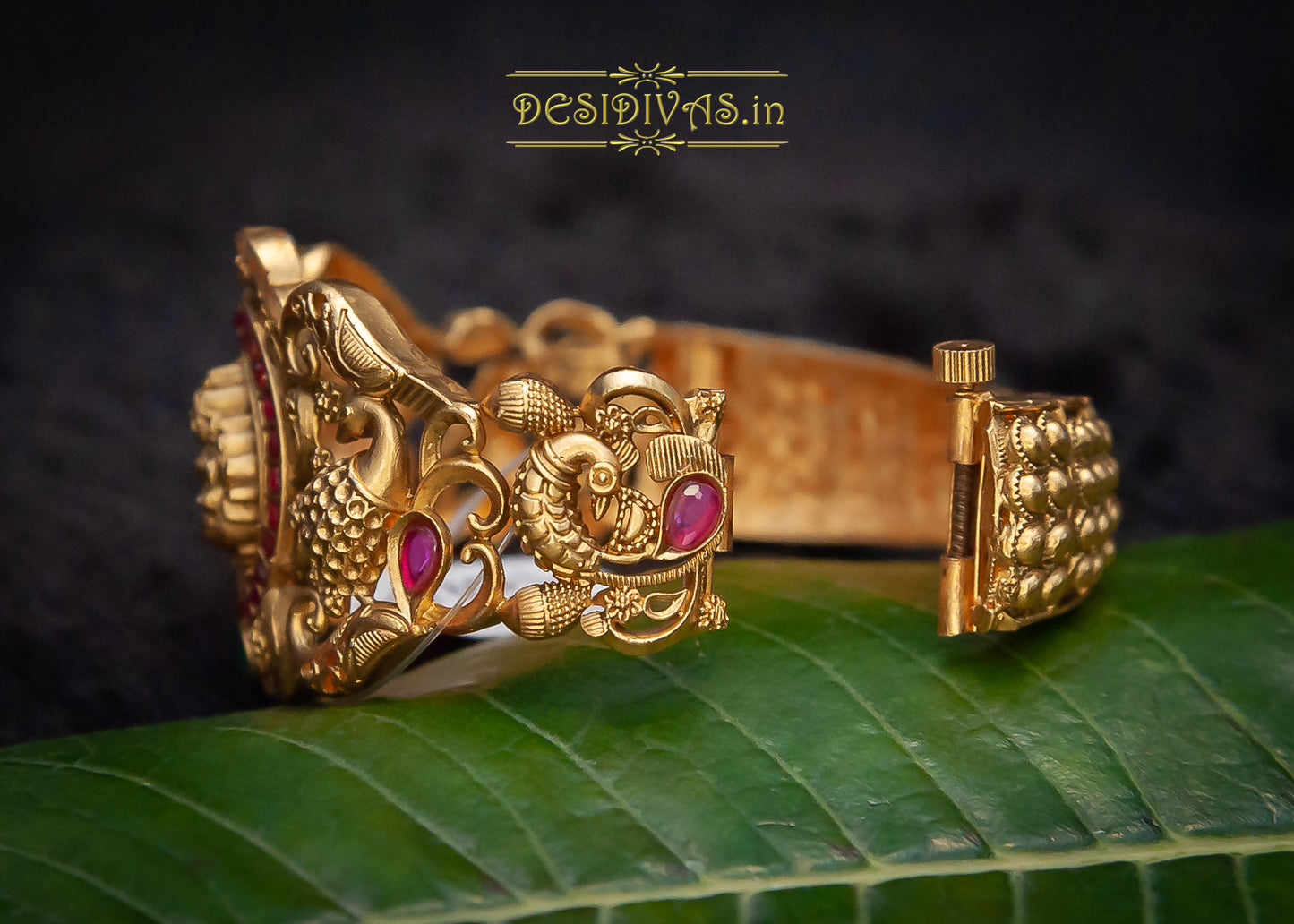 Authentic Heritage Temple Jewellery Gold Plated Bracelets Bangles Kadas