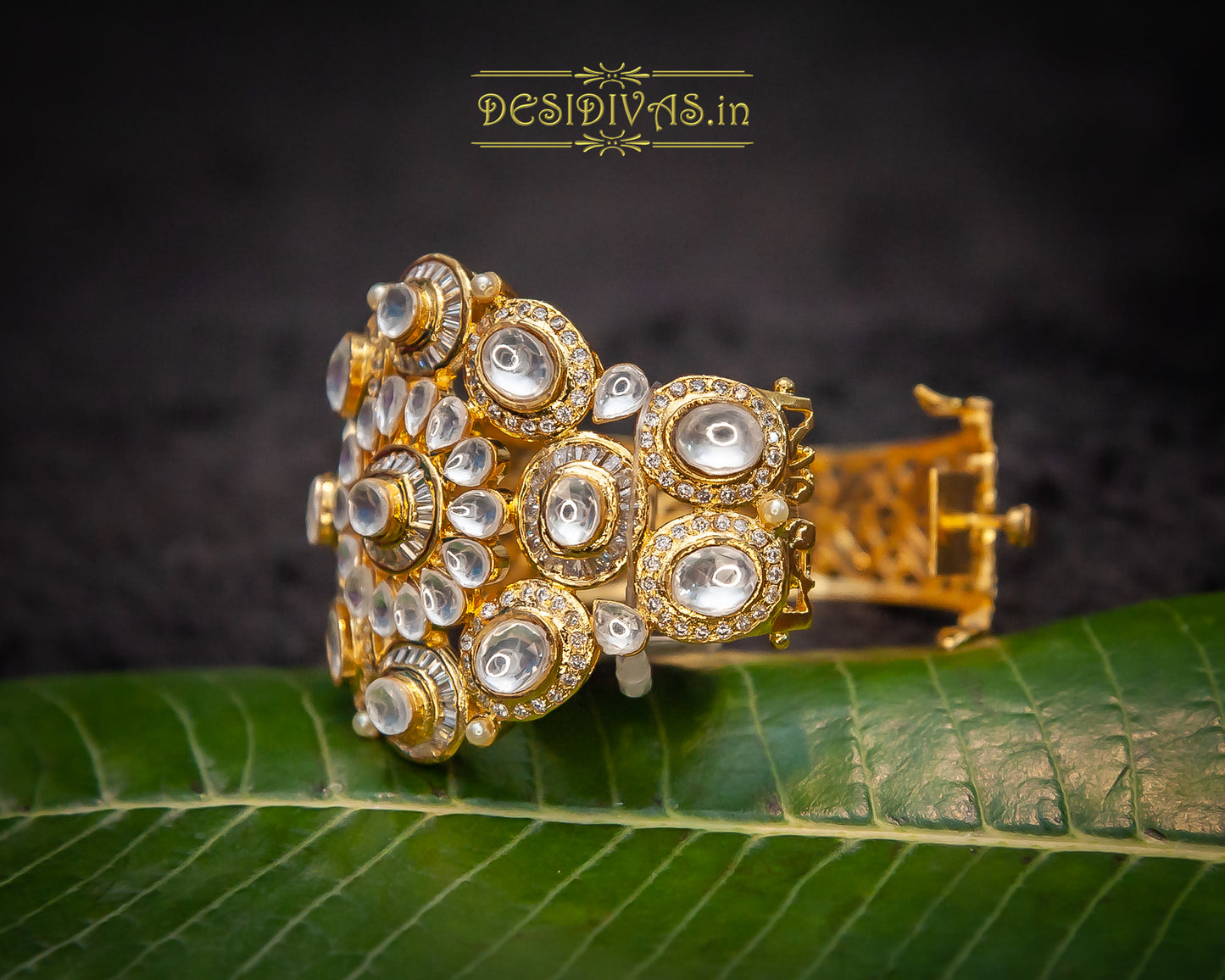 Premium Quality Tyaani inspired Kundan Polki Bracelet