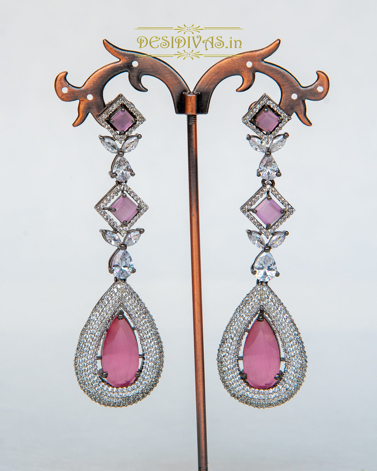 Saba Stunning Swarovski Doublet Stone Dangler Earring