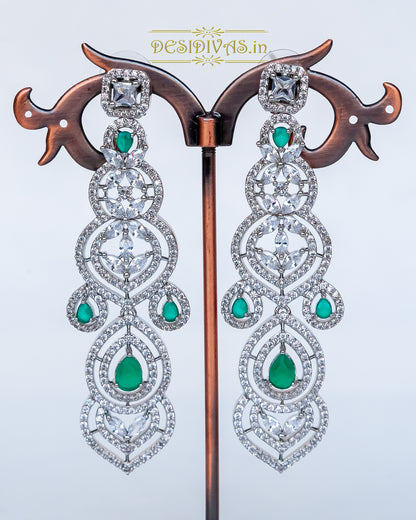 Trendy American Diamond Dangler Earrings