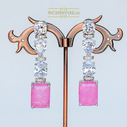 ''Saba'' Stunning Swarovski Multi Doublet Stone Dangler Earring