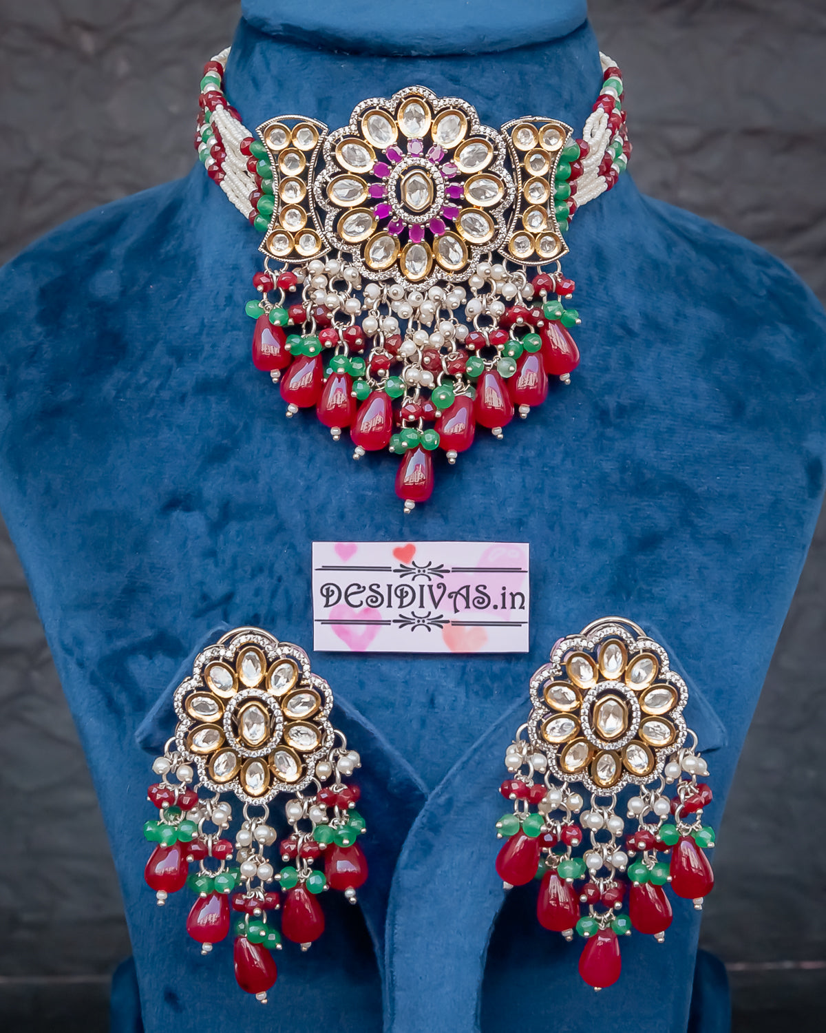 Amrapali kundan Polki Chokar Necklace set