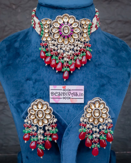 Amrapali kundan Polki Chokar Necklace set