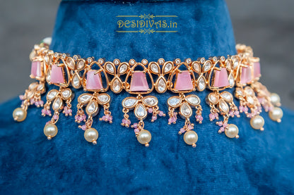 ''Glory'' Premium Quality Kundan Polki Chokar Necklace set