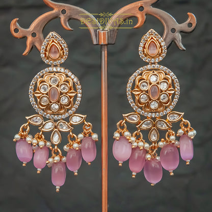 Premium Quality AD Kundan Polki Necklace set