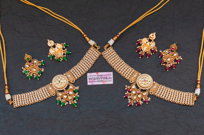 Premium Quality Kundan Polki Chokar Necklace set