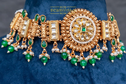 Premium Quality Kundan Polki Chokar Necklace set