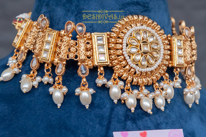 Premium Quality Kundan Polki Chokar Necklace set