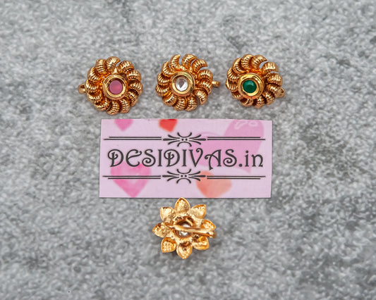 Kundan Clip-on Nath