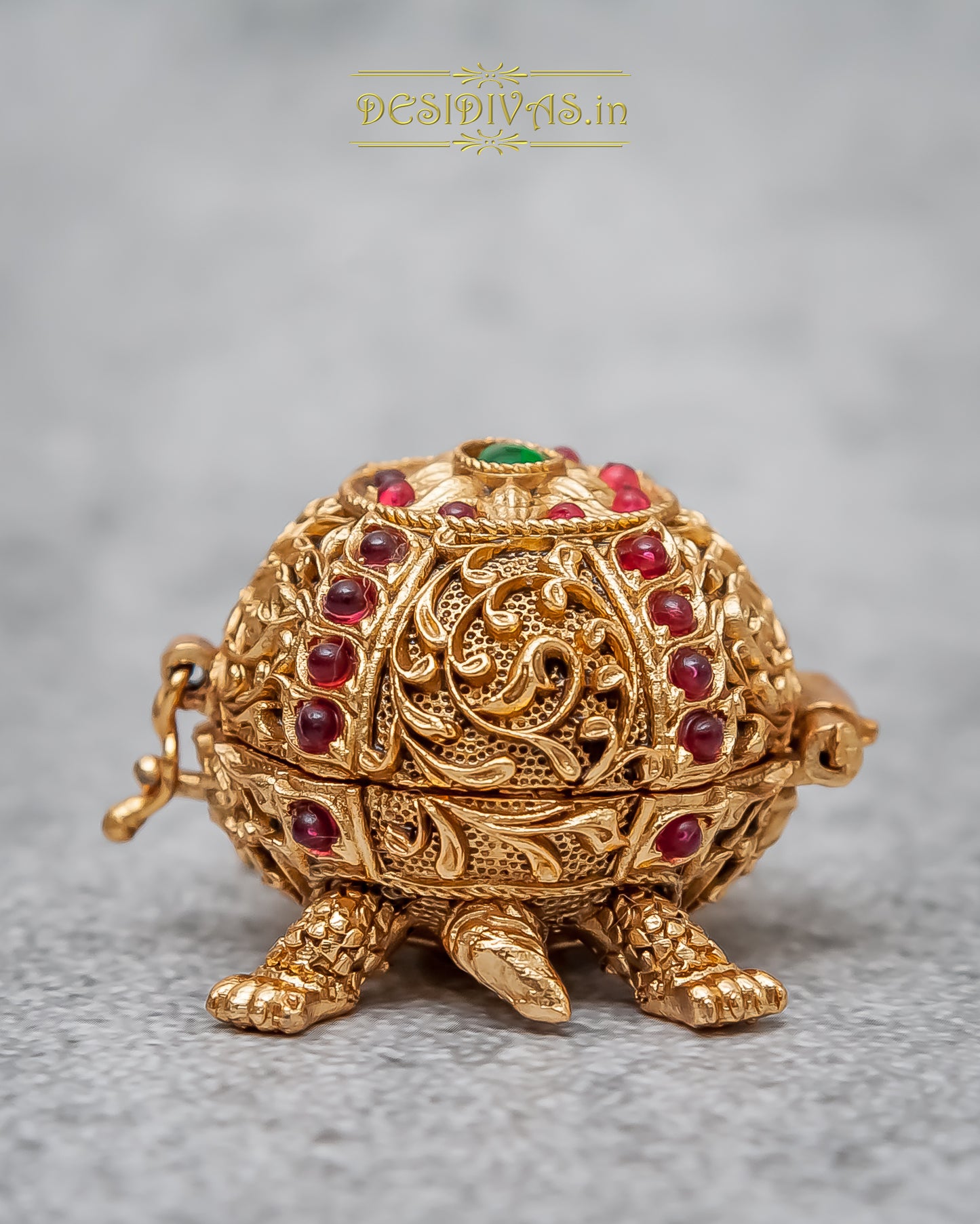 Turtle Design Kumkum Sindoor Dani, Wedding Gift, Pooja Accessory