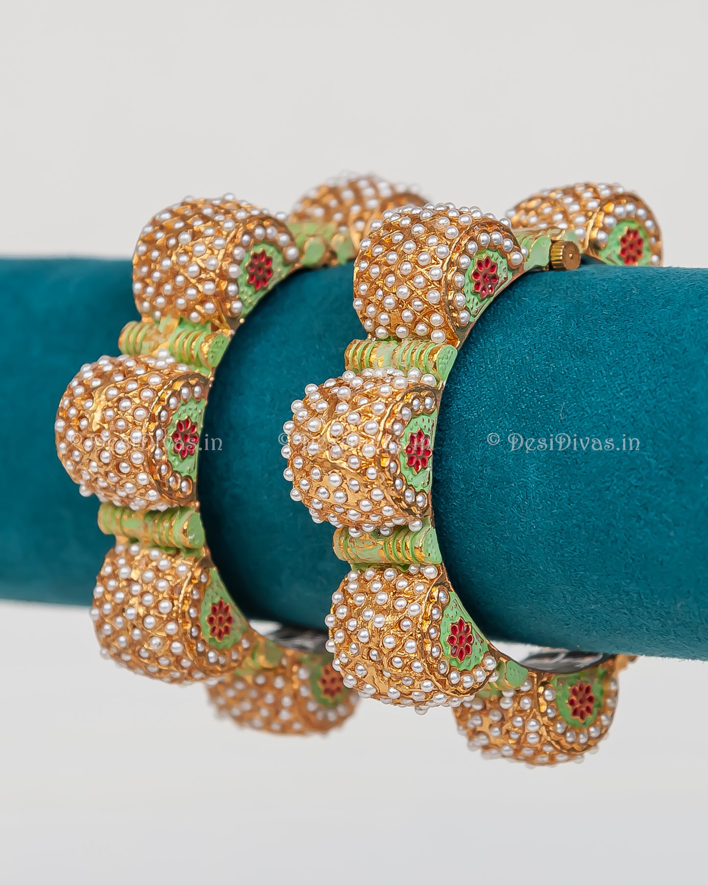 Jaipuri Rajwadi Pachali Meenakari Openable Kada Bangle, Indian Wedding jewelry